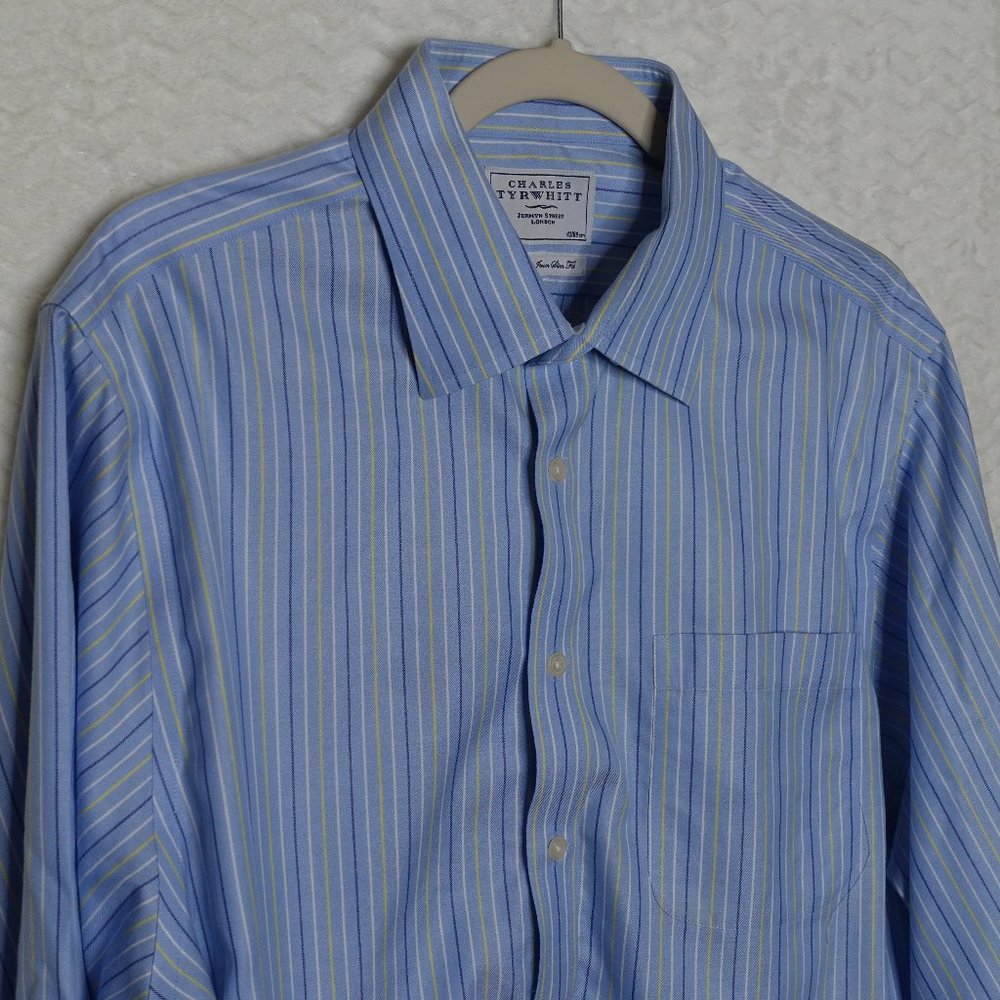 Charles Tyrwhitt 17/35 Striped Button Down Shirt